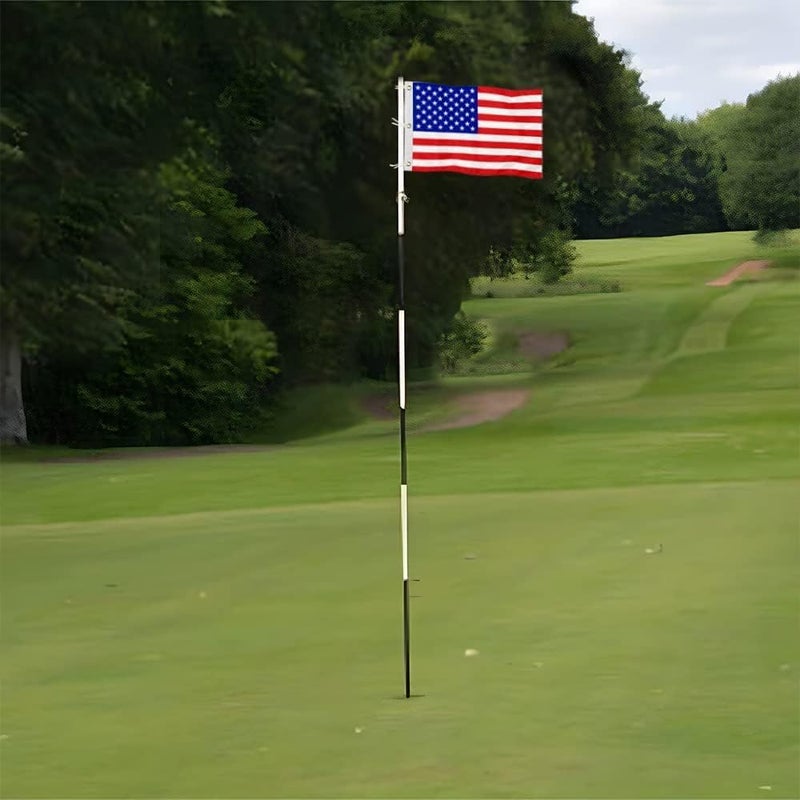 2BUT Standard Golf Flag Double Side American Golf Pin Flag Practic Putting Green Golf Flag For Backyard Garden Double-Sewn 600D Nylon Miniature Pin Flag (20"x13" Grommet) - Image 5